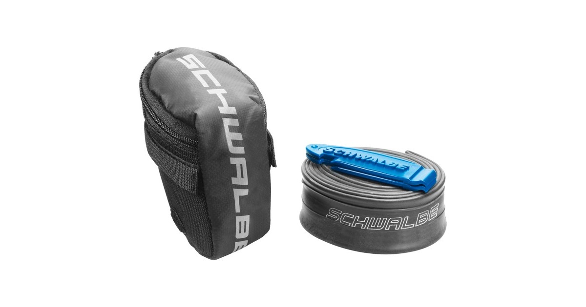 Schwalbe Satteltasche MTB 27,5/29", Fahrradkorb/-tasche(schwarz, inkl. Schlauch und Reifenhebern)