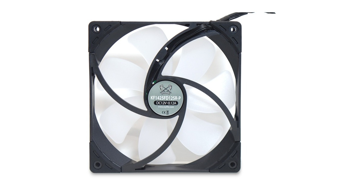 Scythe Kaze Flex 140 Square RGB PWM 140x140x27, Gehäuselüfter(schwarz/transparent, 1200 U/min)