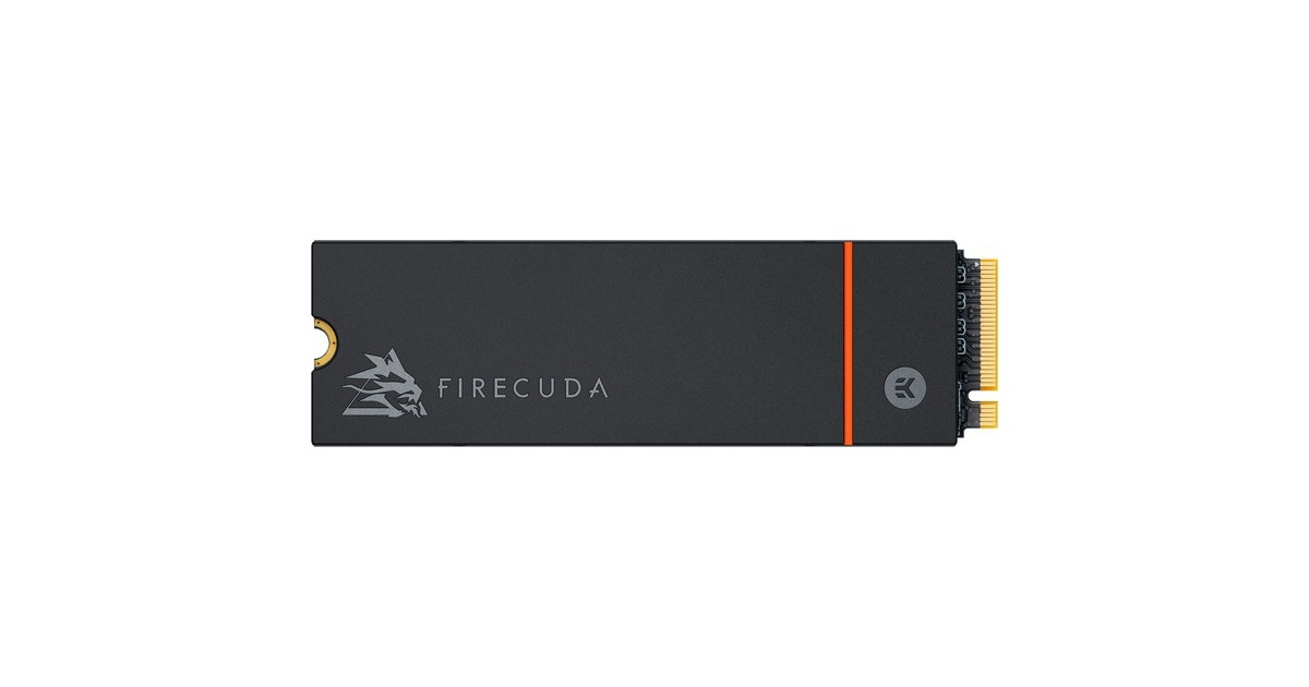 Seagate FireCuda 530 2 TB mit Kühlkörper, SSD(schwarz, PCIe 4.0 x4, NVMe 1.4, M.2 2280)