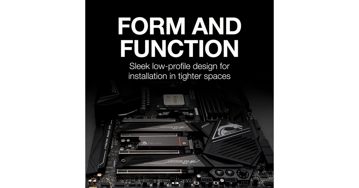 Seagate FireCuda 530 500 GB mit Kühlkörper, SSD(schwarz, PCIe 4.0 x4, NVMe 1.4, M.2 2280)