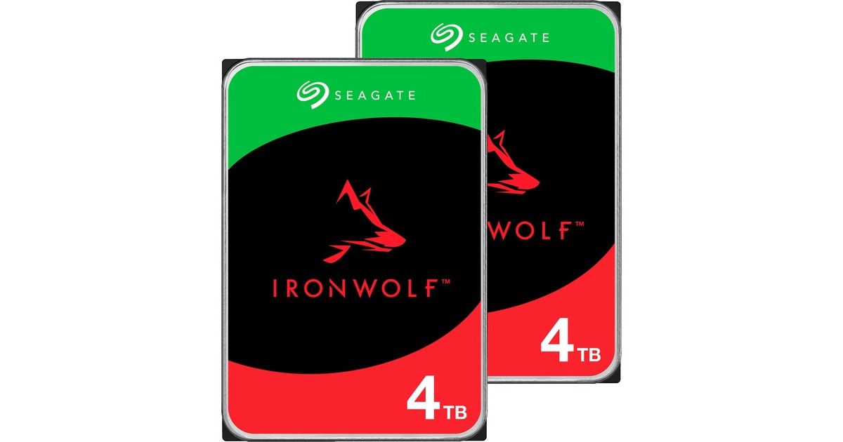 Seagate IronWolf NAS 2 x 4 TB Bundle , Festplatte(SATA 6 Gb/s, 3,5", 2er Bundle)