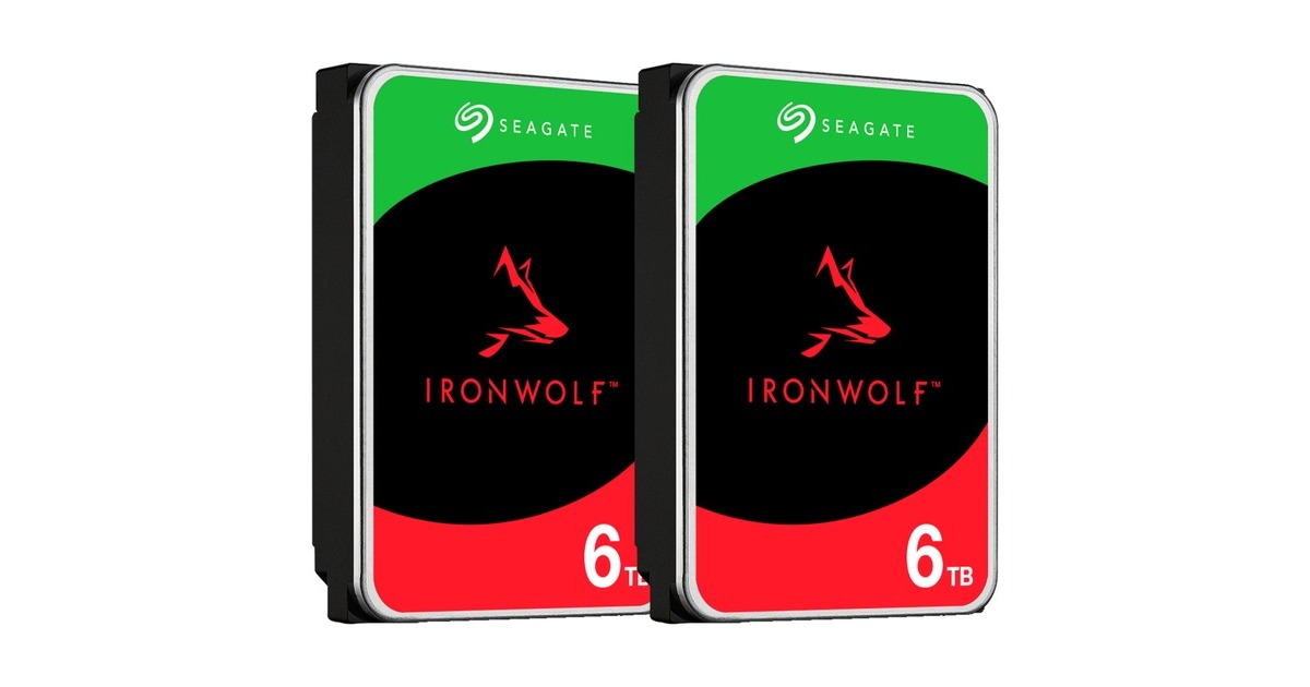 Seagate IronWolf NAS 2 x 6 TB Bundle, Festplatte(SATA 6 GB/s, 3,5", 2er Bundle)