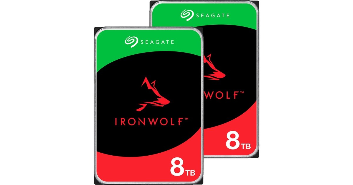 Seagate IronWolf NAS 2 x 8 TB Bundle, Festplatte(SATA 6 Gb/s, 3,5", 2er Bundle)