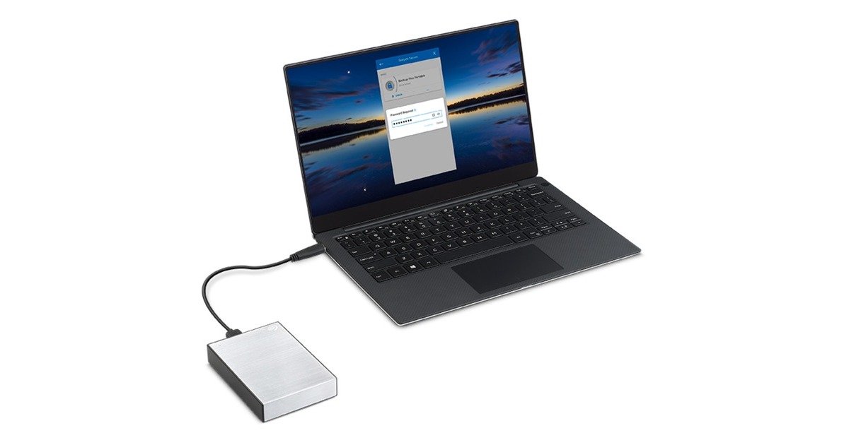 Seagate One Touch mit Kennwort 2 TB, Externe Festplatte(silber, Micro-USB-B 3.2 Gen 1 (5 Gbit/s))