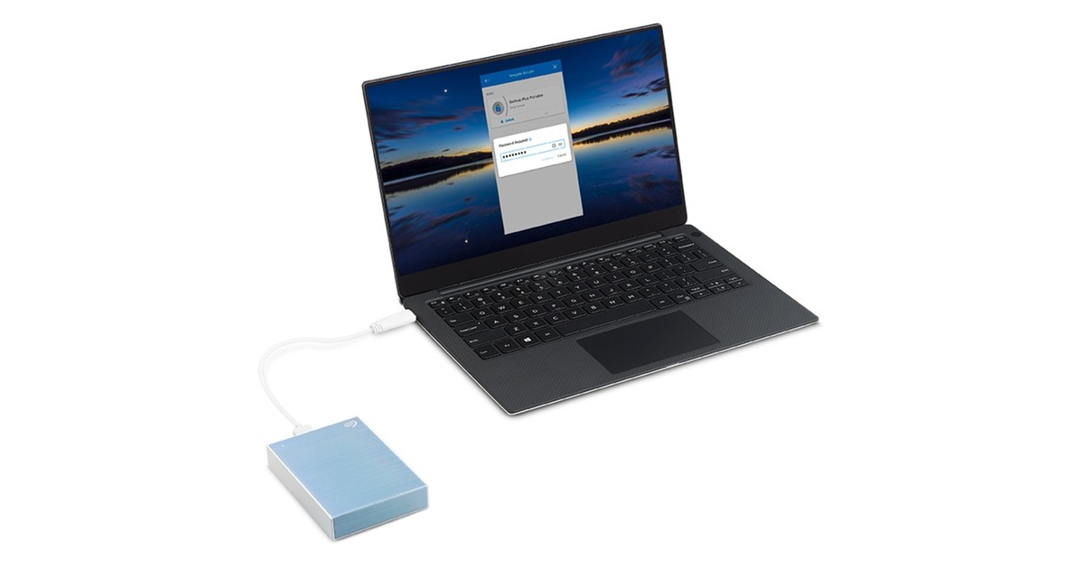 Seagate One Touch mit Kennwort 5 TB, Externe Festplatte(hellblau, Micro-USB-B 3.2 Gen 1 (5 Gbit/s))