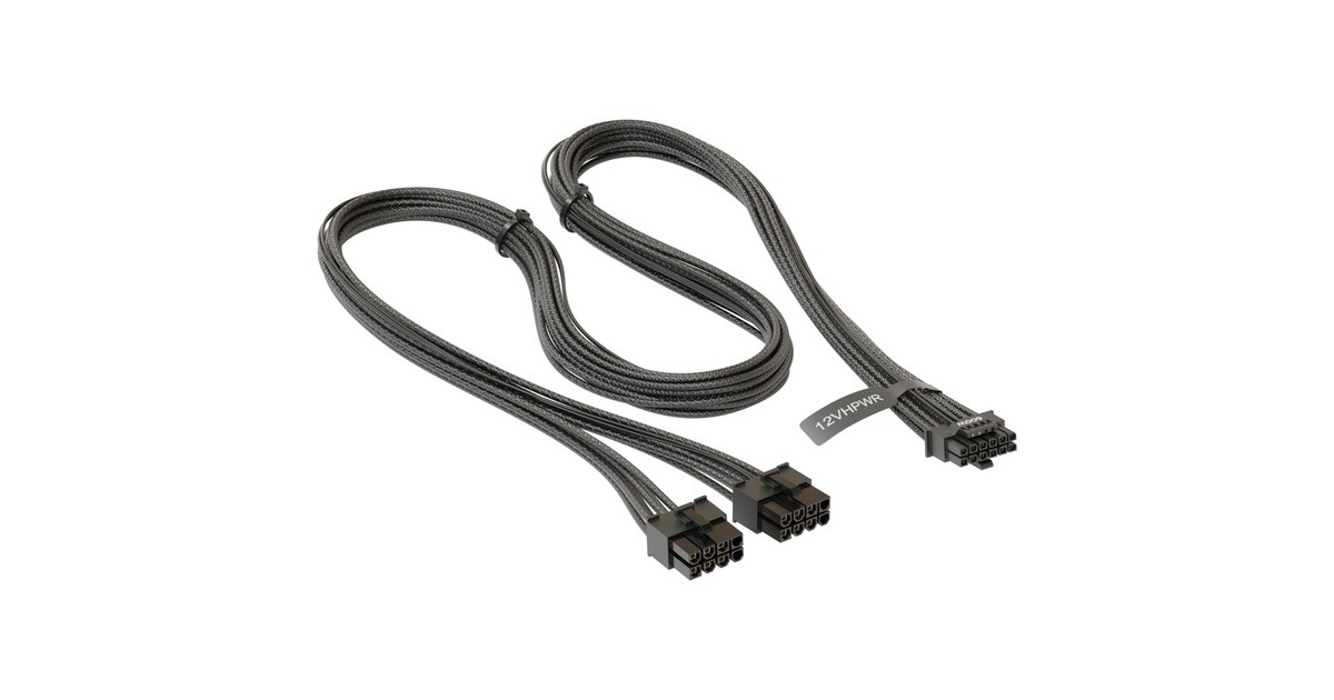 Seasonic 12VHPWR PCIe Adapter Kabel(schwarz, 0,75 Meter, Outlet)