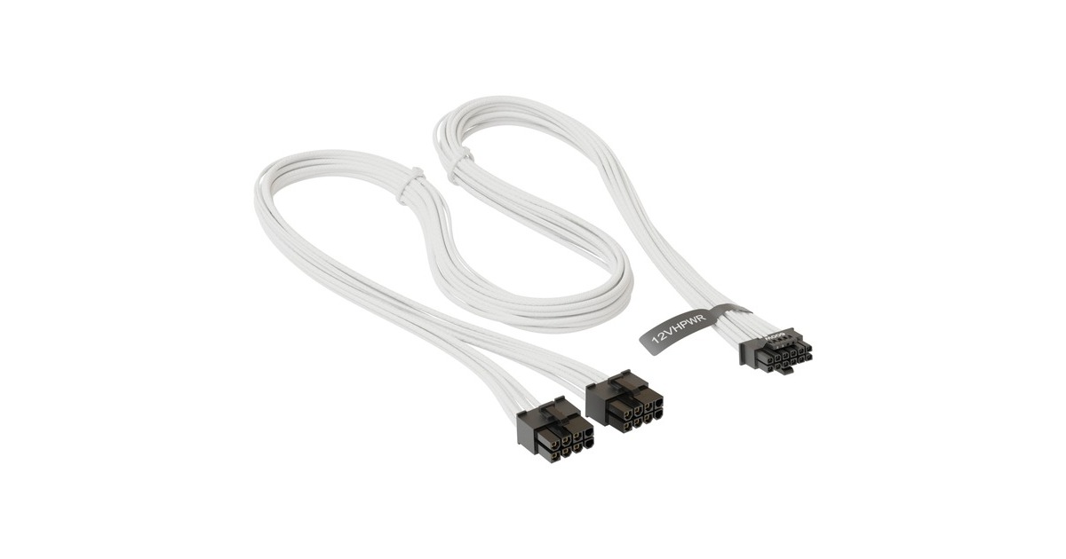 Seasonic 12VHPWR PCIe Adapter Kabel(weiß, 0,75 Meter)