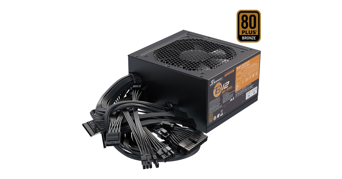 Seasonic B12 BC-850 850W, PC-Netzteil(schwarz, 4x PCIe, 850 Watt)