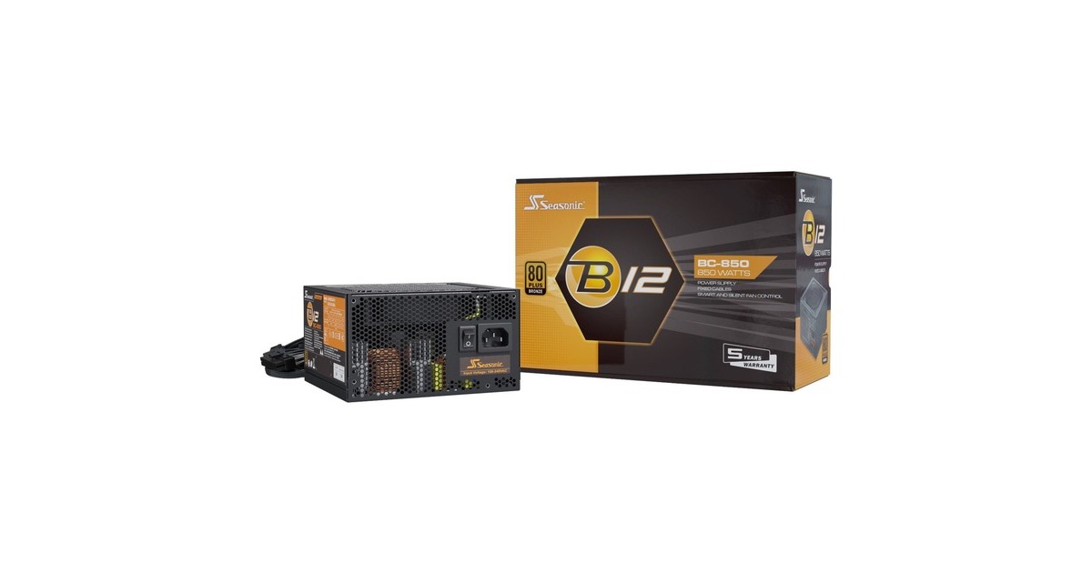 Seasonic B12 BC-850 850W, PC-Netzteil(schwarz, 4x PCIe, 850 Watt)