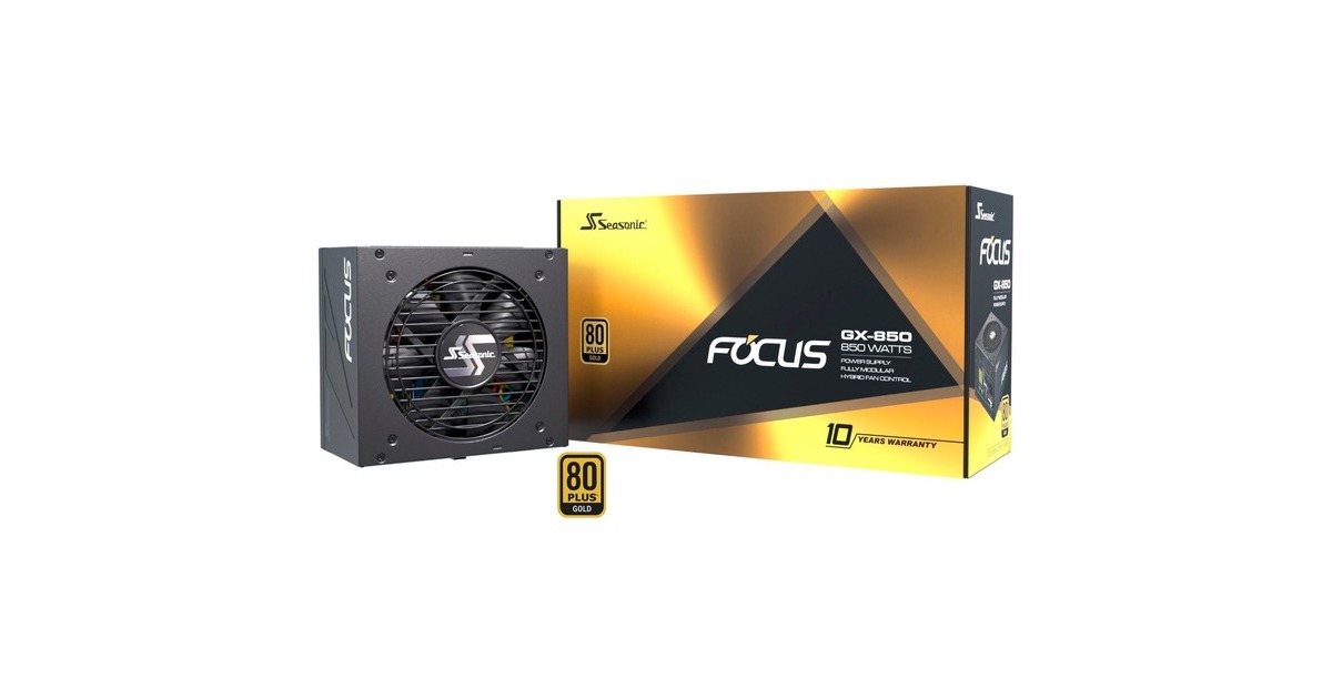 Seasonic FOCUS GX-850 ATX3.0, PC-Netzteil(schwarz, 1x 12VHPWR, 3x PCIe, Kabel-Management, 850 Watt)