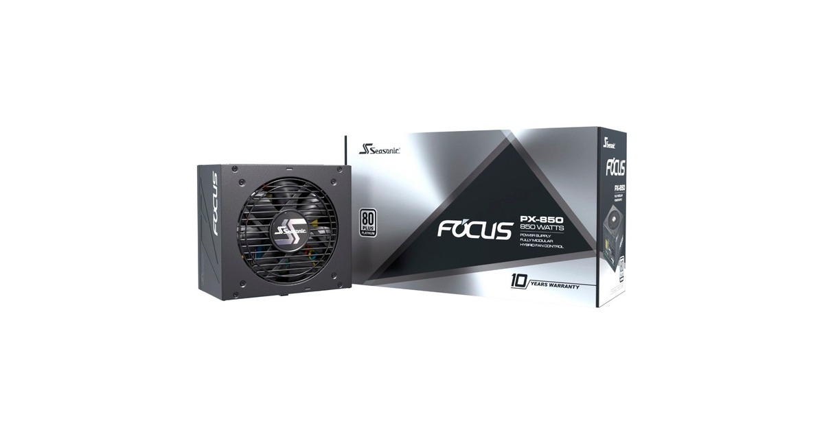 Seasonic FOCUS PX-850 ATX3.0, PC-Netzteil(schwarz, 1x 12VHPWR, 3x PCIe, Kabel-Management, 850 Watt)