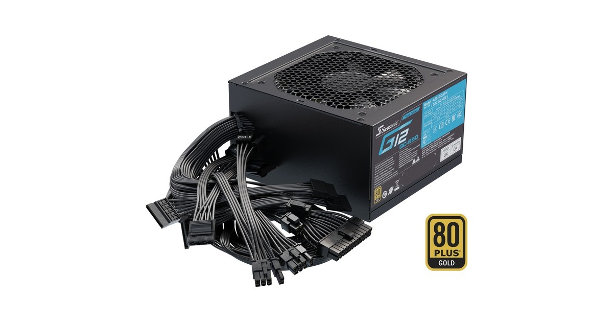 Seasonic G12-GC-650 650W, PC-Netzteil(schwarz, 4x PCIe, 650 Watt)