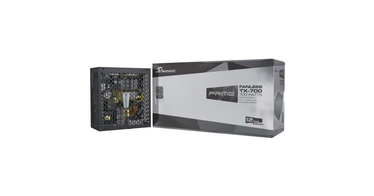 Seasonic PRIME FANLESS TX-700 700W, PC-Netzteil(schwarz, 4x PCIe, Kabelmanagement, 700 Watt)