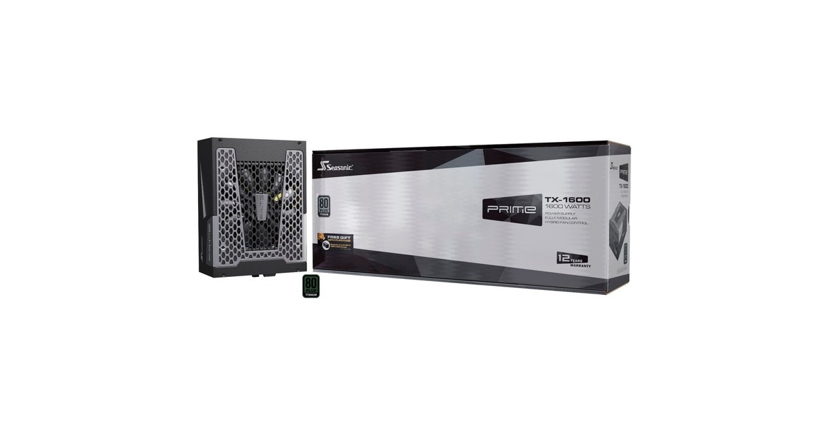 Seasonic PRIME TX-1600, PC-Netzteil(schwarz, 2x 12VHPWR, 6x PCIe, Kabel-Management, 1600 Watt)
