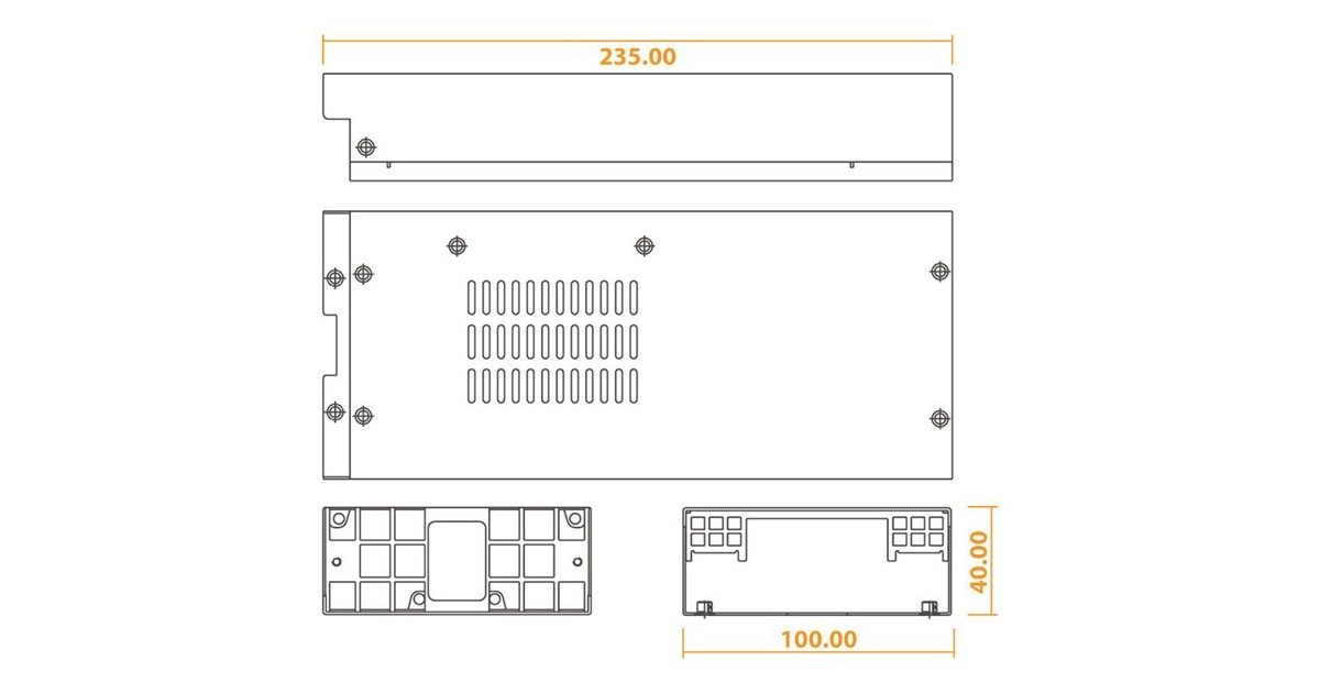Seasonic SS-460H1U Bulk 460W, PC-Netzteil(grau, 1 Höheneinheit, 460 Watt, Bulk)