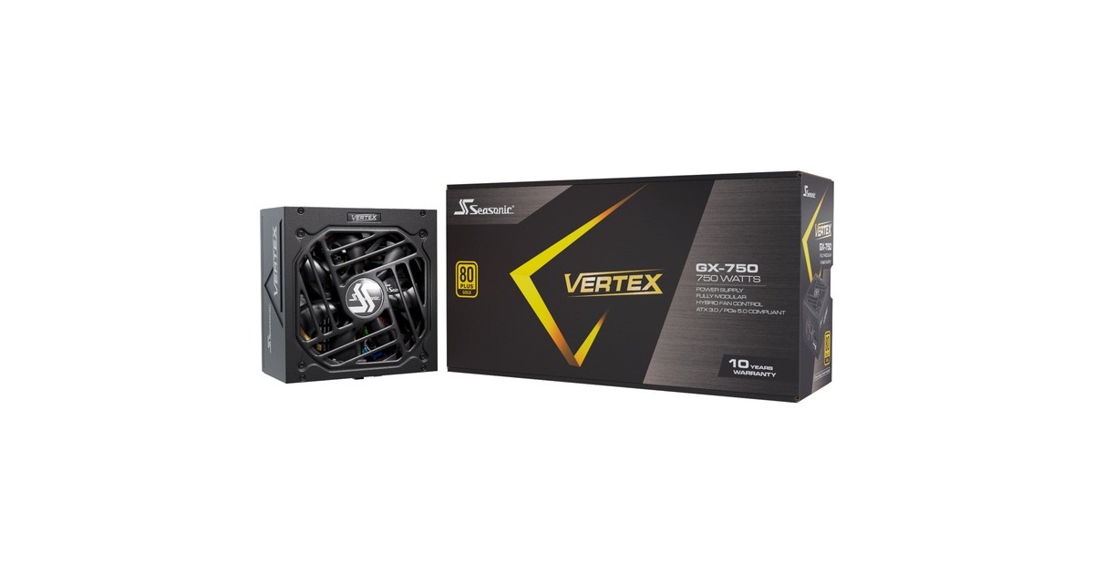 Seasonic VERTEX GX-750 750W, PC-Netzteil(schwarz, 3x PCIe, Kabel-Management, 750 Watt)