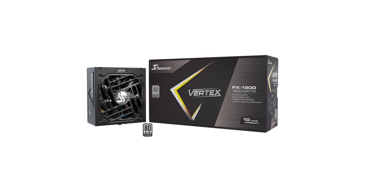 Seasonic Vertex PX-1200 1200W, PC-Netzteil(schwarz, Kabel-Management, 1200 Watt)