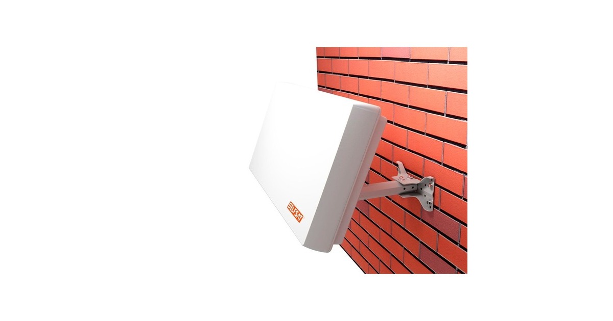 SelfSat H22D4+ mit austauschbaren Quad LNB, Antenne(weiß)