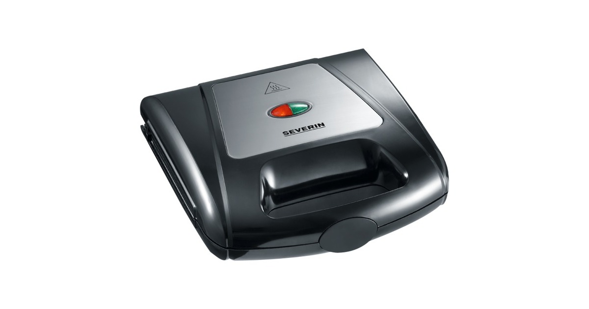 Severin 3in1 Sandwich-Toaster SA 2968, Sandwichmaker(schwarz/edelstahl, 1.000 Watt, mit 3 Platten-Sets)