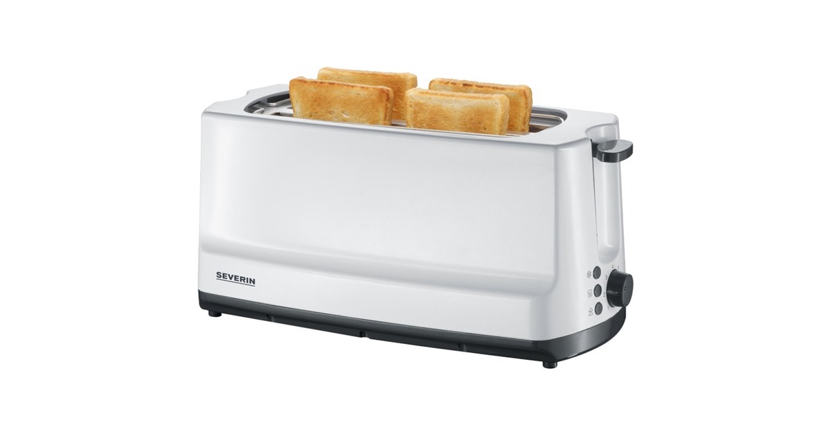 Severin Automatik-Langschlitztoaster AT 2234(weiß/grau, 1.400 Watt, für 4 Scheiben Toast) Severin Automatik-Langschlitztoaster AT 2234(weiß/grau, 1.400 Watt, für 4 Scheiben Toast)