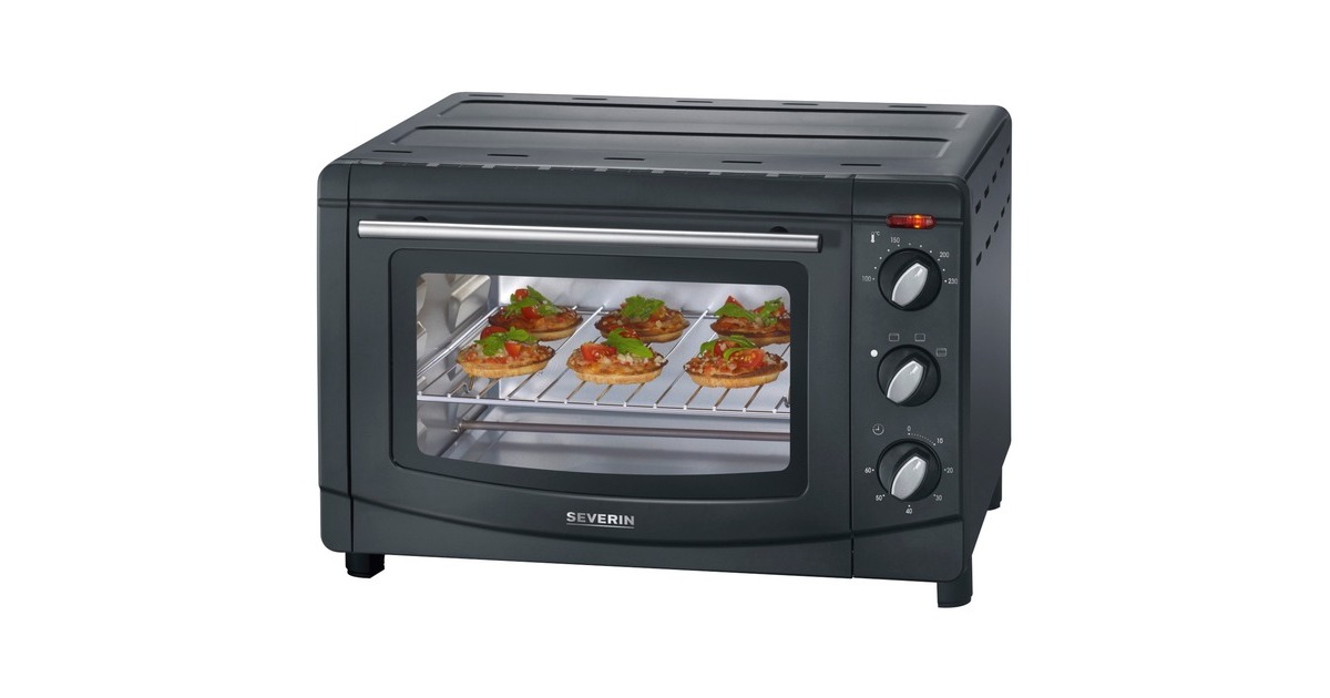 Severin Back- & Toastofen TO 2067, Mini-Backofen(schwarz)