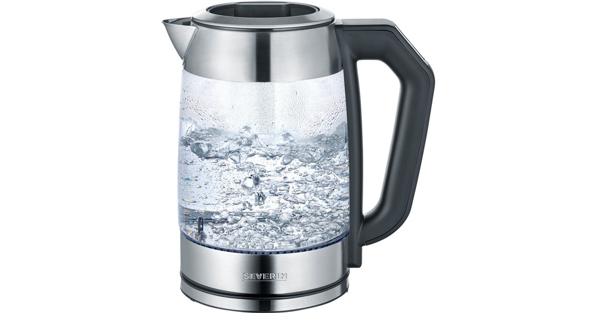 Severin Digital Glas Tee- und Wasserkocher WK 3477(edelstahl/schwarz, 1,7 Liter) Severin Digital Glas Tee- und Wasserkocher WK 3477(edelstahl/schwarz, 1,7 Liter)