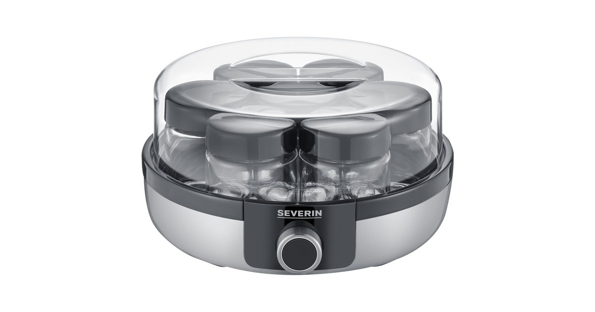 Severin Digitaler Joghurtbereiter JG 3521(edelstahl (gebürstet)/schwarz, mit Automatikprogrammen)