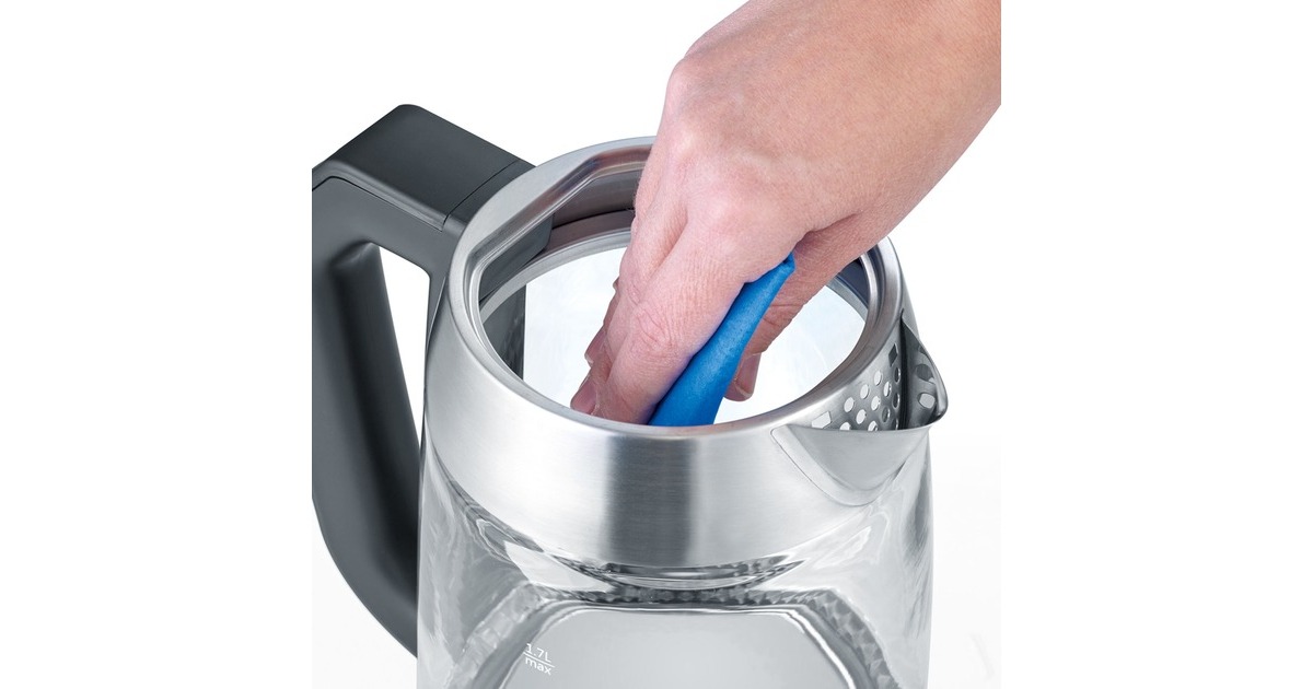 Severin Glas Tee- und Wasserkocher Deluxe WK 3479(edelstahl/schwarz, 1,7 Liter)