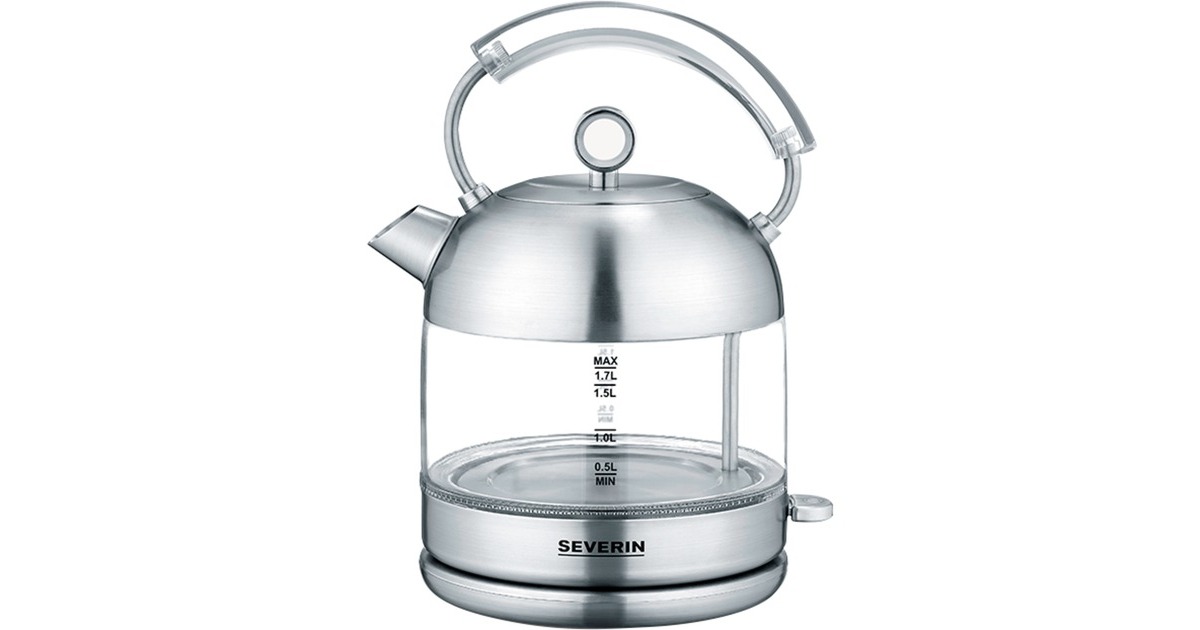 Severin Glas-Wasserkocher Retro WK 3459(edelstahl/schwarz, 1,7 Liter) Severin Glas-Wasserkocher Retro WK 3459(edelstahl/schwarz, 1,7 Liter)