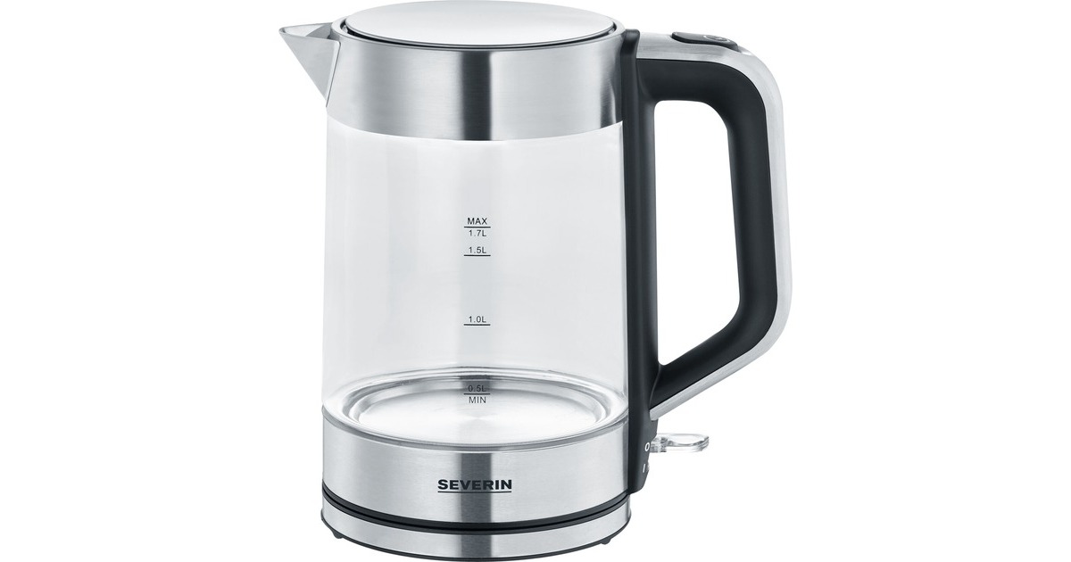 Severin Glas-Wasserkocher WK 3420(edelstahl (gebürstet)/schwarz, 1,7 Liter) Severin Glas-Wasserkocher WK 3420(edelstahl (gebürstet)/schwarz, 1,7 Liter)
