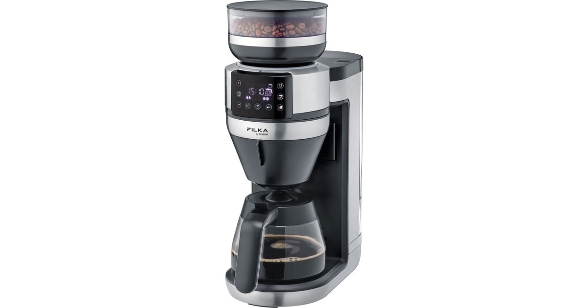Severin KA 4850, Filtermaschine(schwarz (matt)/edelstahl (gebürstet), inkl. Glaskanne)