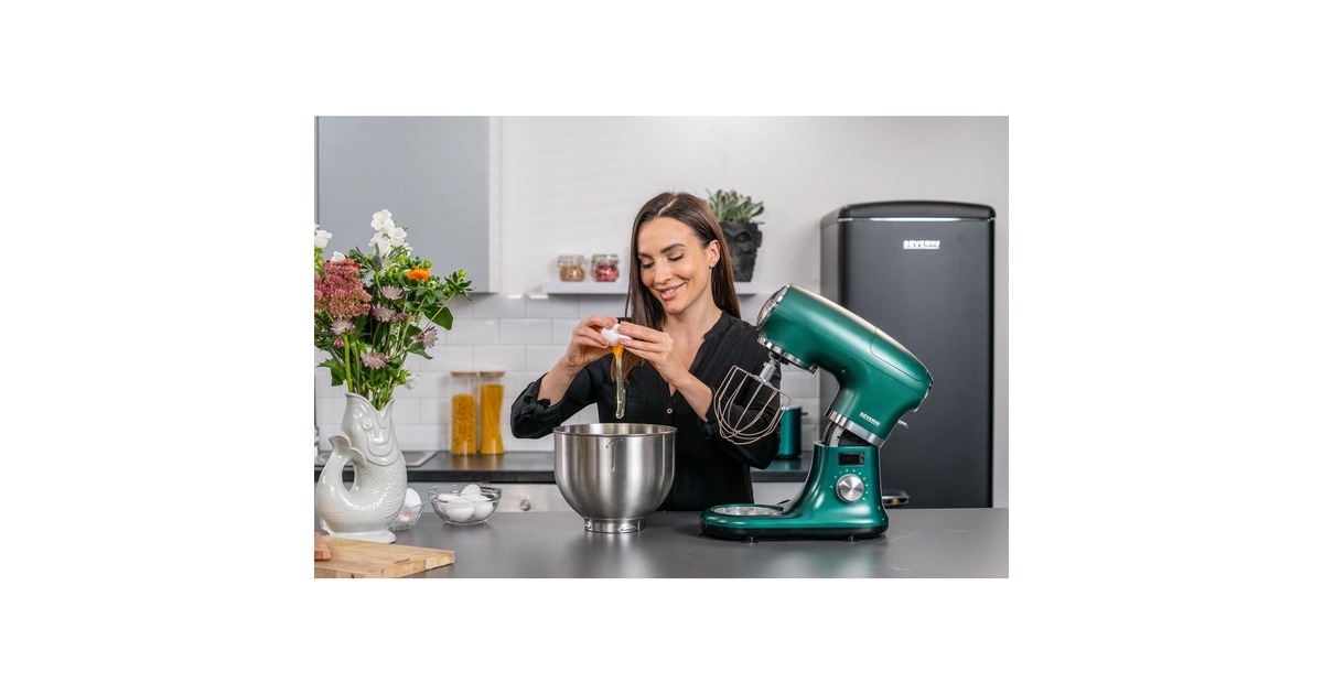 Severin Küchenmaschine KM 3896 Limited Edition(grün/edelstahl (gebürstet), 1.000 Watt, Timer)