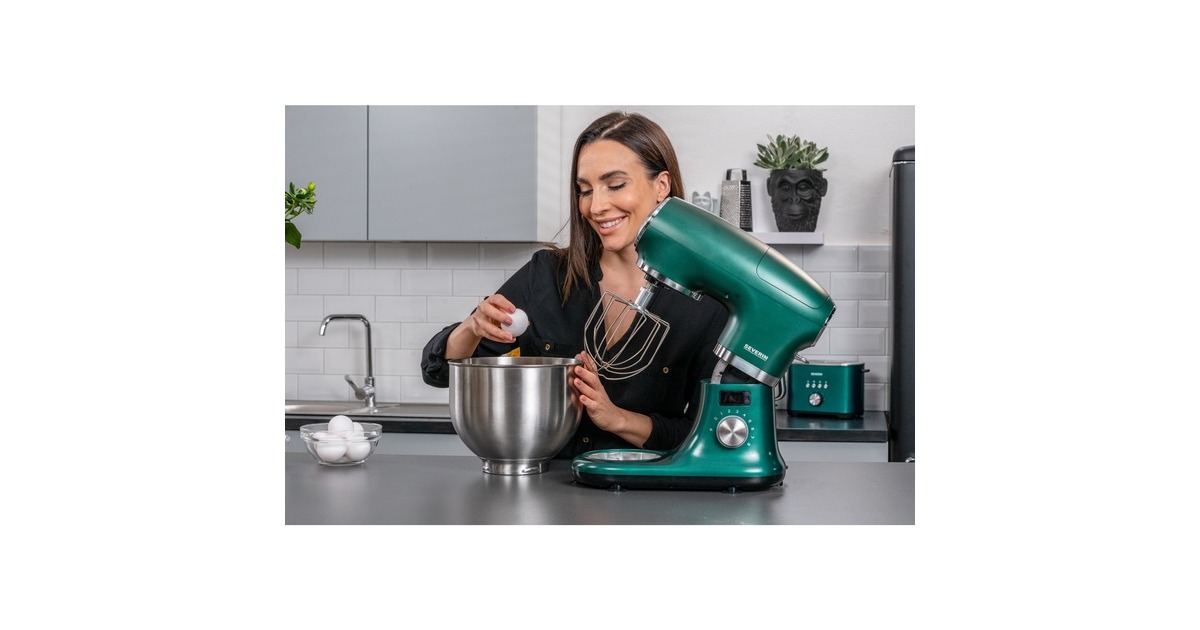 Severin Küchenmaschine KM 3896 Limited Edition(grün/edelstahl (gebürstet), 1.000 Watt, Timer)