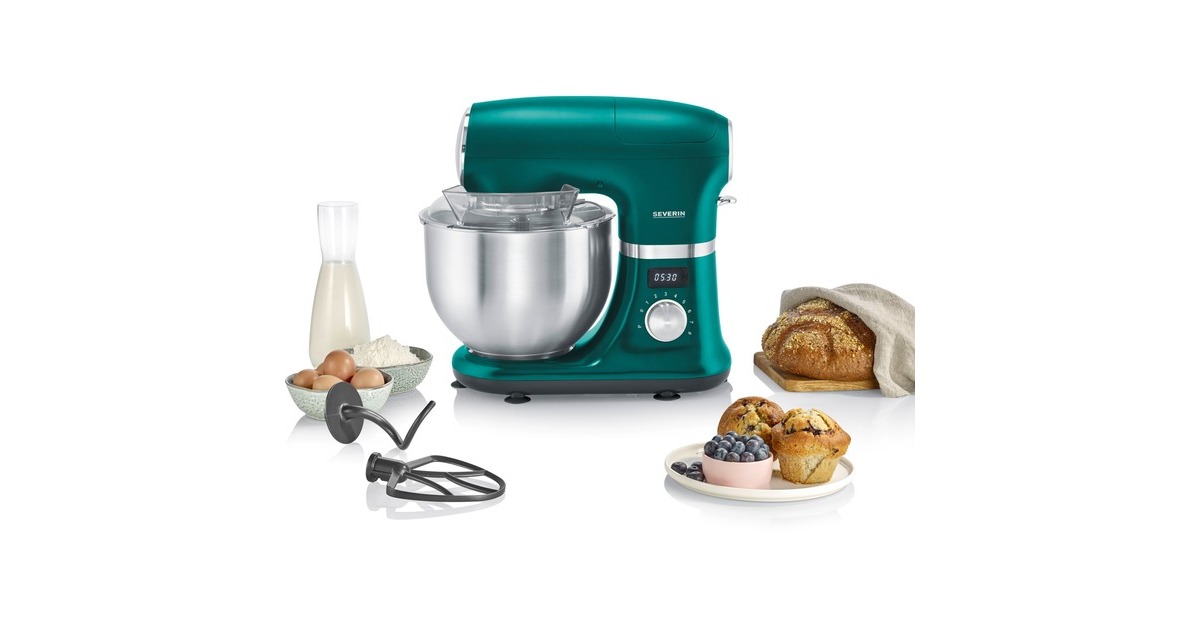 Severin Küchenmaschine KM 3896 Limited Edition(grün/edelstahl (gebürstet), 1.000 Watt, Timer)