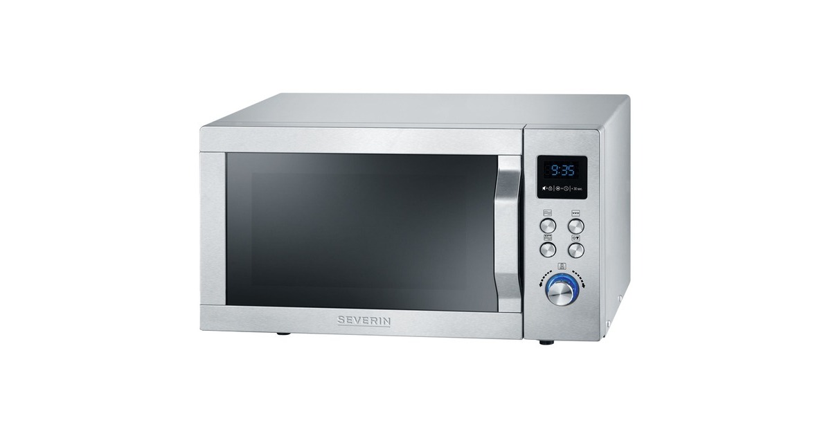 Severin MW 7751, Mikrowelle(edelstahl (gebürstet)/silber, mit Grillfunktion)