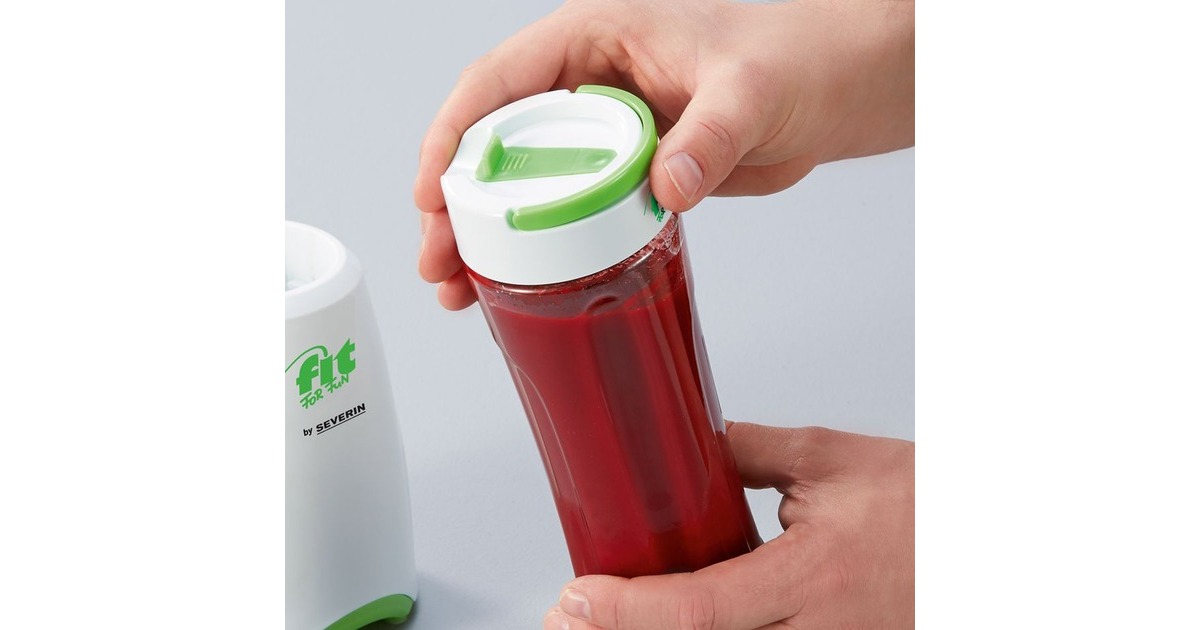 Severin Smoothie Mix & Go SM 3735 , Standmixer(weiß/grün)