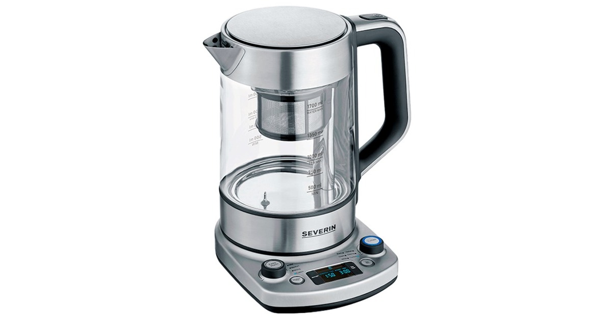 Severin Teekocher Professional WK 3422, Teebereiter(edelstahl (gebürstet)/schwarz, 1,7 Liter)