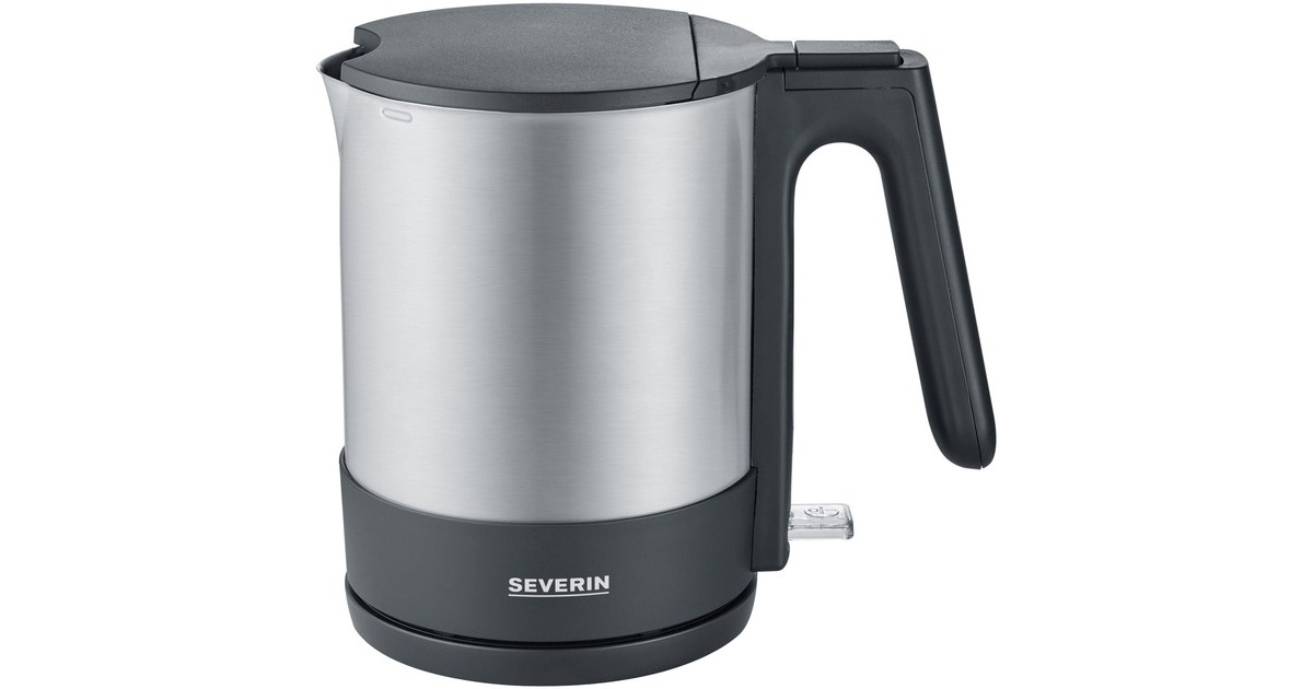 Severin WK 3409, Wasserkocher(edelstahl (gebürstet)/schwarz, 1,7 Liter)