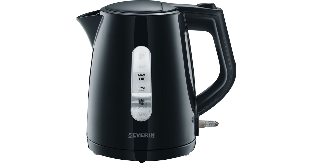 Severin WK 3410, Wasserkocher(schwarz, 1,0 Liter)
