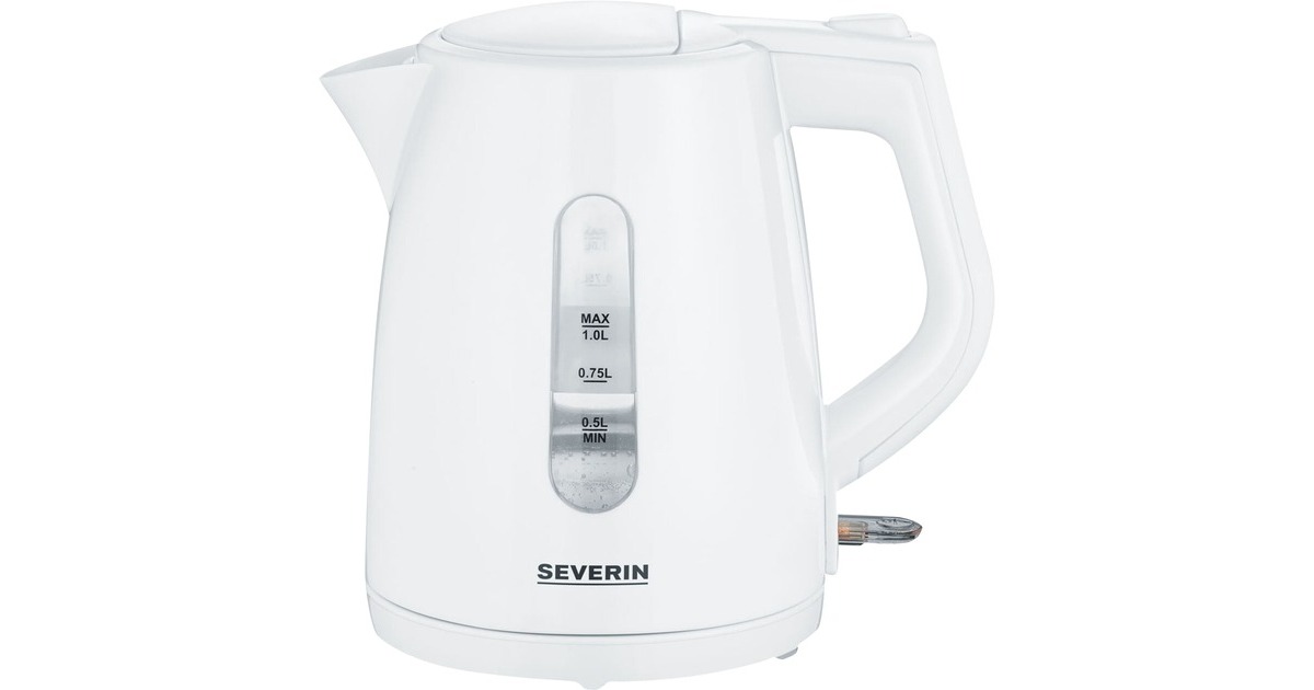Severin WK 3411, Wasserkocher(weiß, 1,0 Liter)