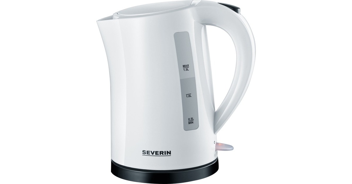Severin WK 3494, Wasserkocher(weiß/schwarz, 1,5 Liter)