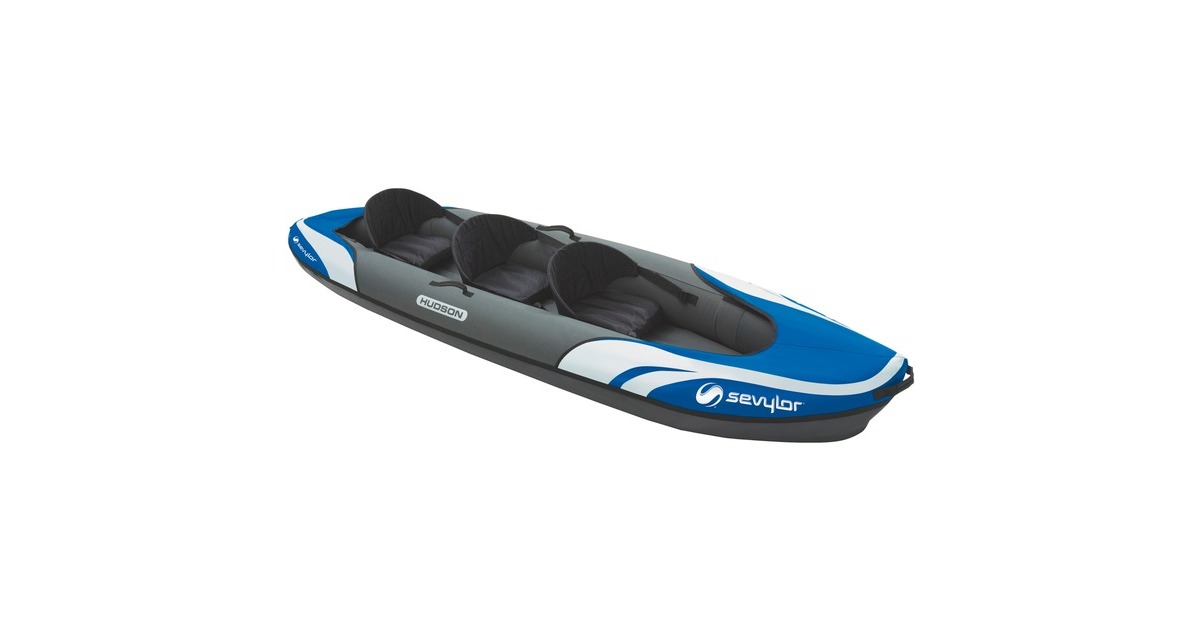 Sevylor Hudson Kajak, Schlauchboot(schwarz/blau, 374 x 89cm)