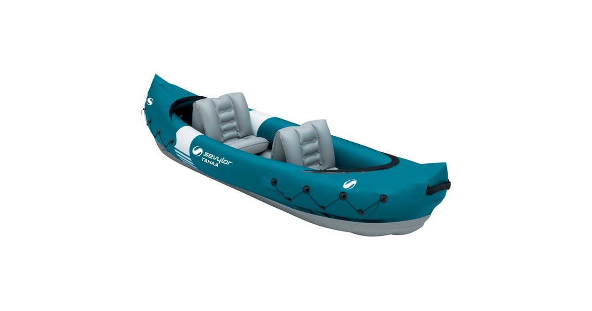 Sevylor Tahaa Kajak Kit, Schlauchboot(blau/grau, 312 x 92cm, Set mit Paddel)