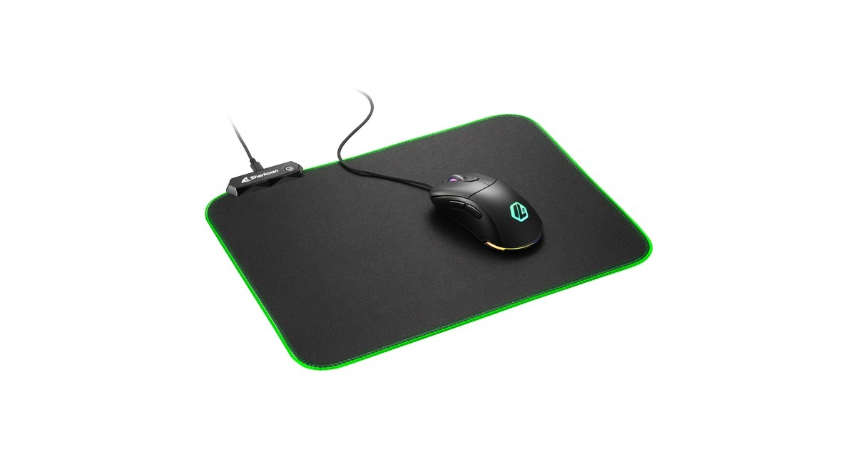 Sharkoon 1337 RGB V2 Gaming Mat 360, Gaming-Mauspad(schwarz)