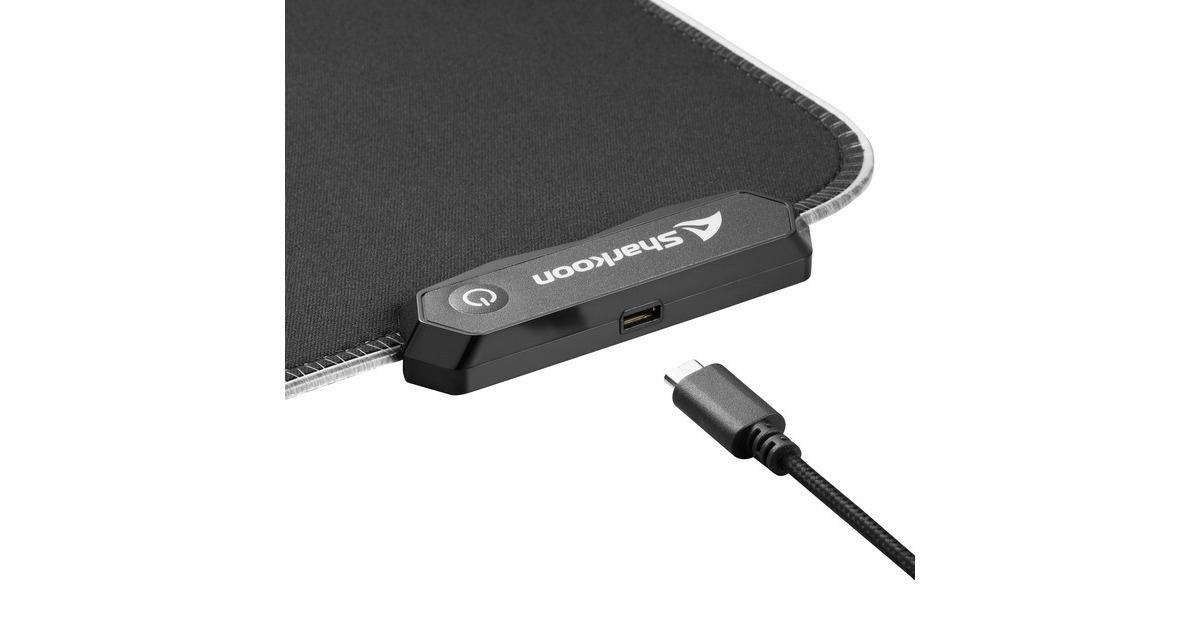 Sharkoon 1337 RGB V2 Gaming Mat 360, Gaming-Mauspad(schwarz)