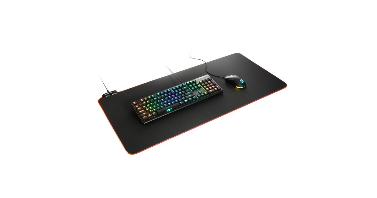 Sharkoon 1337 RGB V2 Gaming Mat 900, Gaming-Mauspad(schwarz)