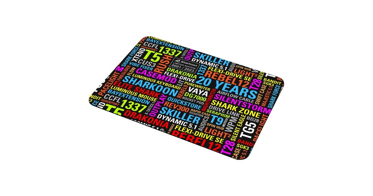 Sharkoon 20 Years Limited Edition Mouse Mat, Gaming-Mauspad(mehrfarbig)