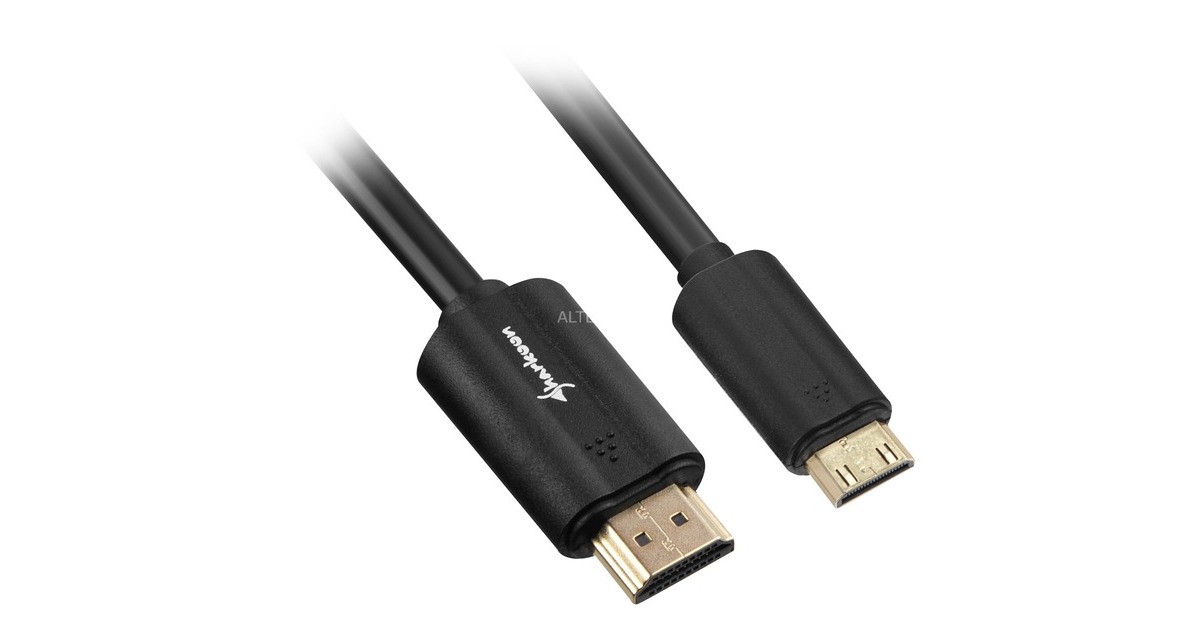 mini HDMI Stecker(schwarz, 3 Meter, HDMI 2.0 4K)