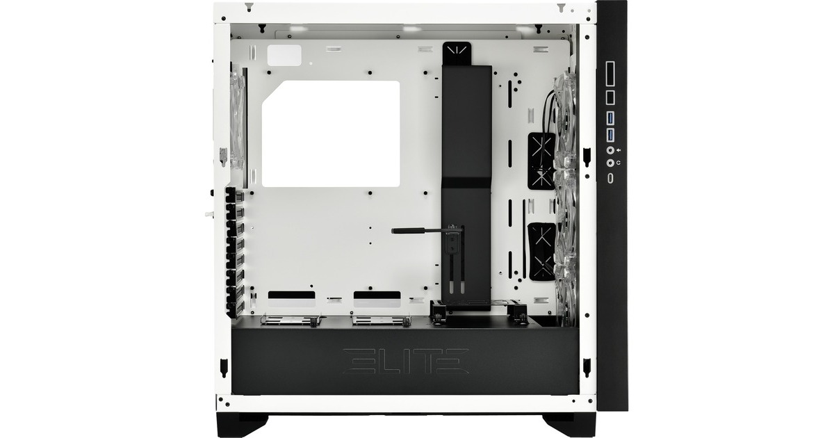 Sharkoon ELITE SHARK CA300H White, Big-Tower-Gehäuse(weiß, 2x gehärtetes Glas)