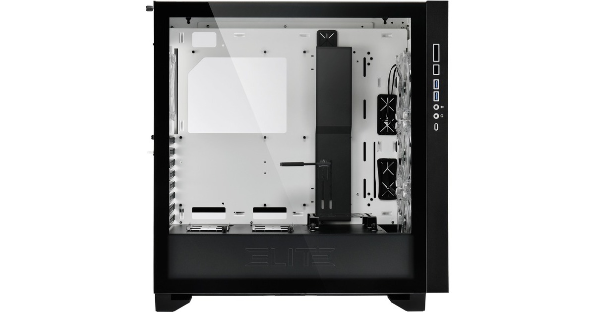 Sharkoon ELITE SHARK CA300T, Big-Tower-Gehäuse(weiß, 2x gehärtetes Glas)